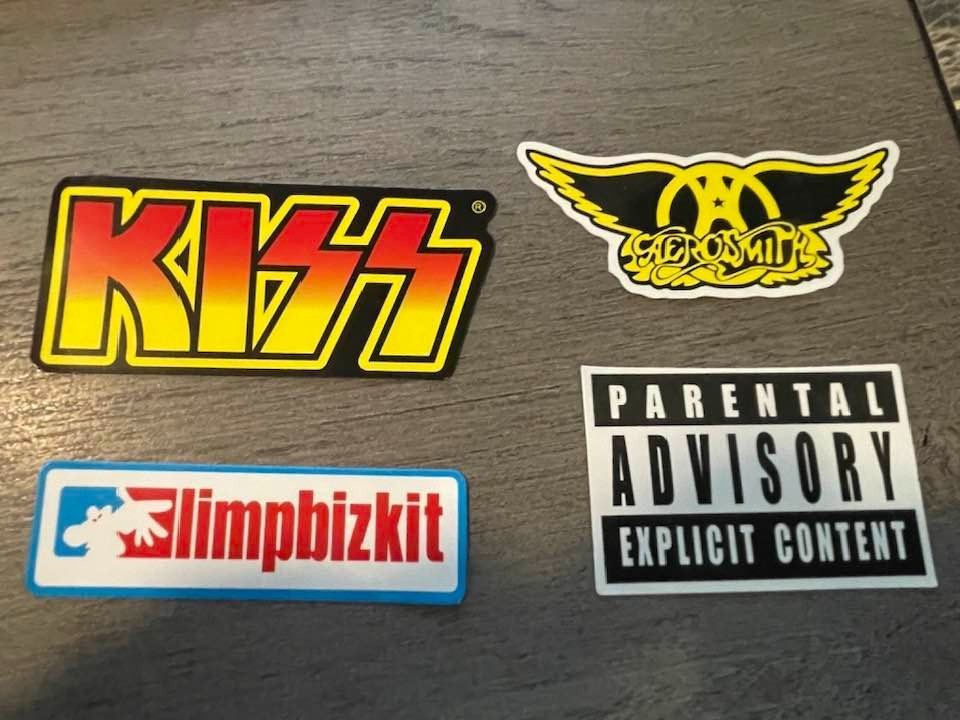 YOUR CHOICE of 8 Music Stickers/Guitar Decals-Rock/Punk/Alternative/Grunge-READ!