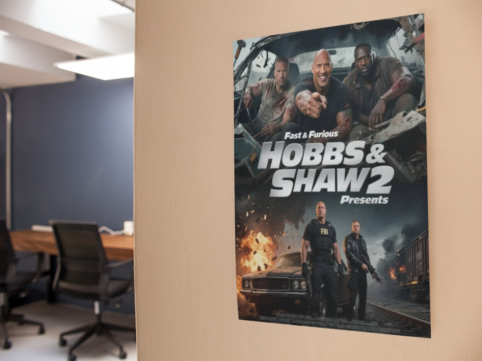 HOBBS & SHAW 2 MOVIE Wall Vinyl Decal Poster Canvas Print Removable Adhesive