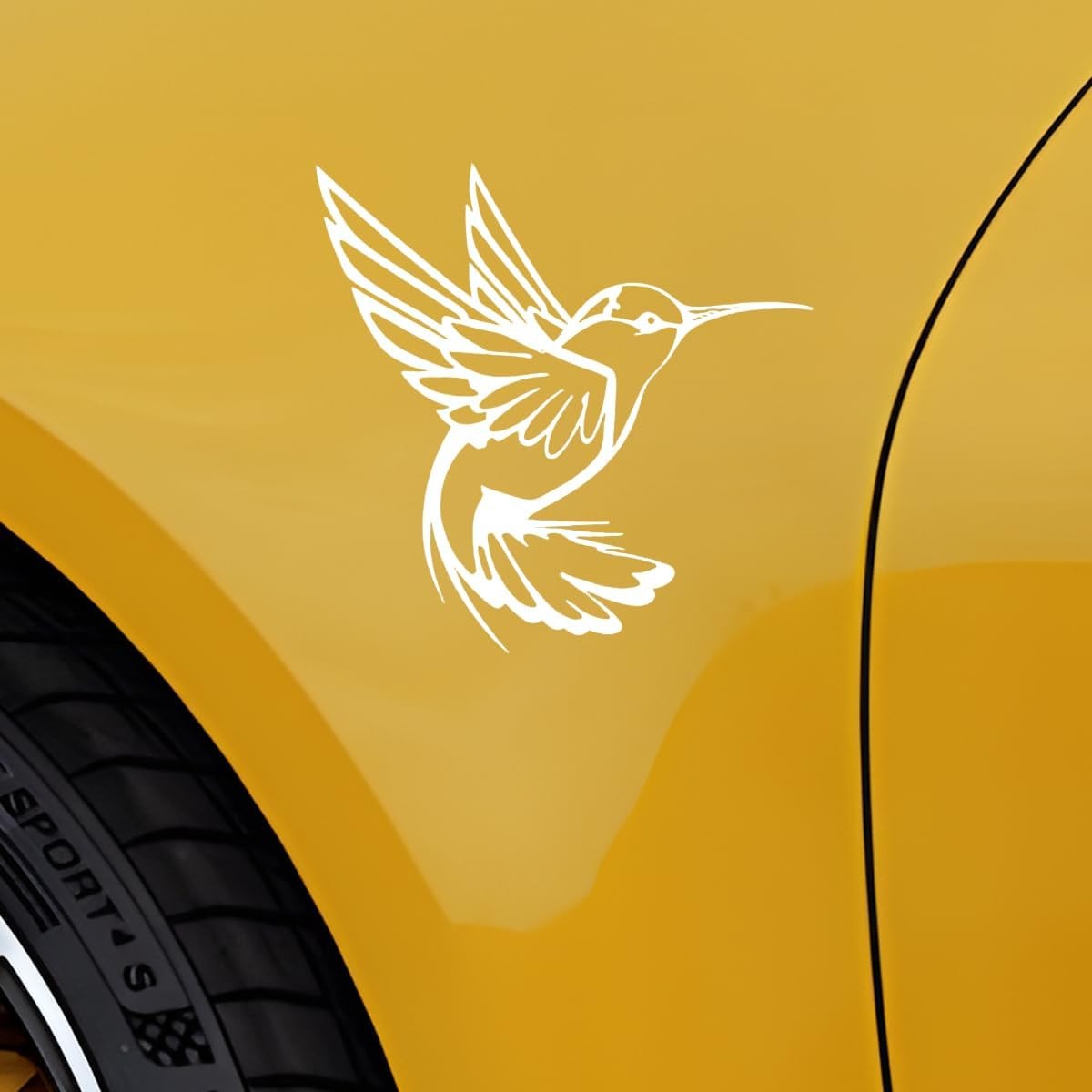White Hummingbird Waterproof Vinyl Car Sticker Auto Laptop Wall Decal