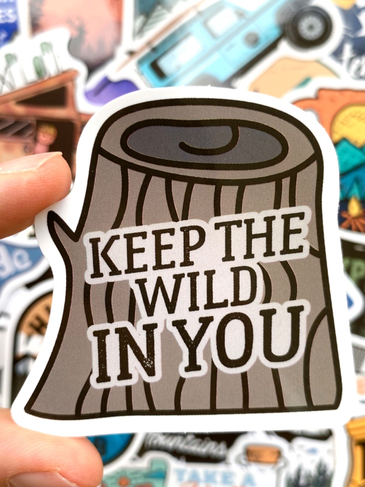 5-100 pcs Hiking Adventure Camping Outdoor Travel Stickers, Vinyl Laptop Decals