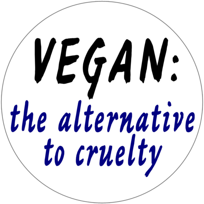 Vegan the Alternative to Cruelty – 3 Pack Circle Stickers 3" x 3"