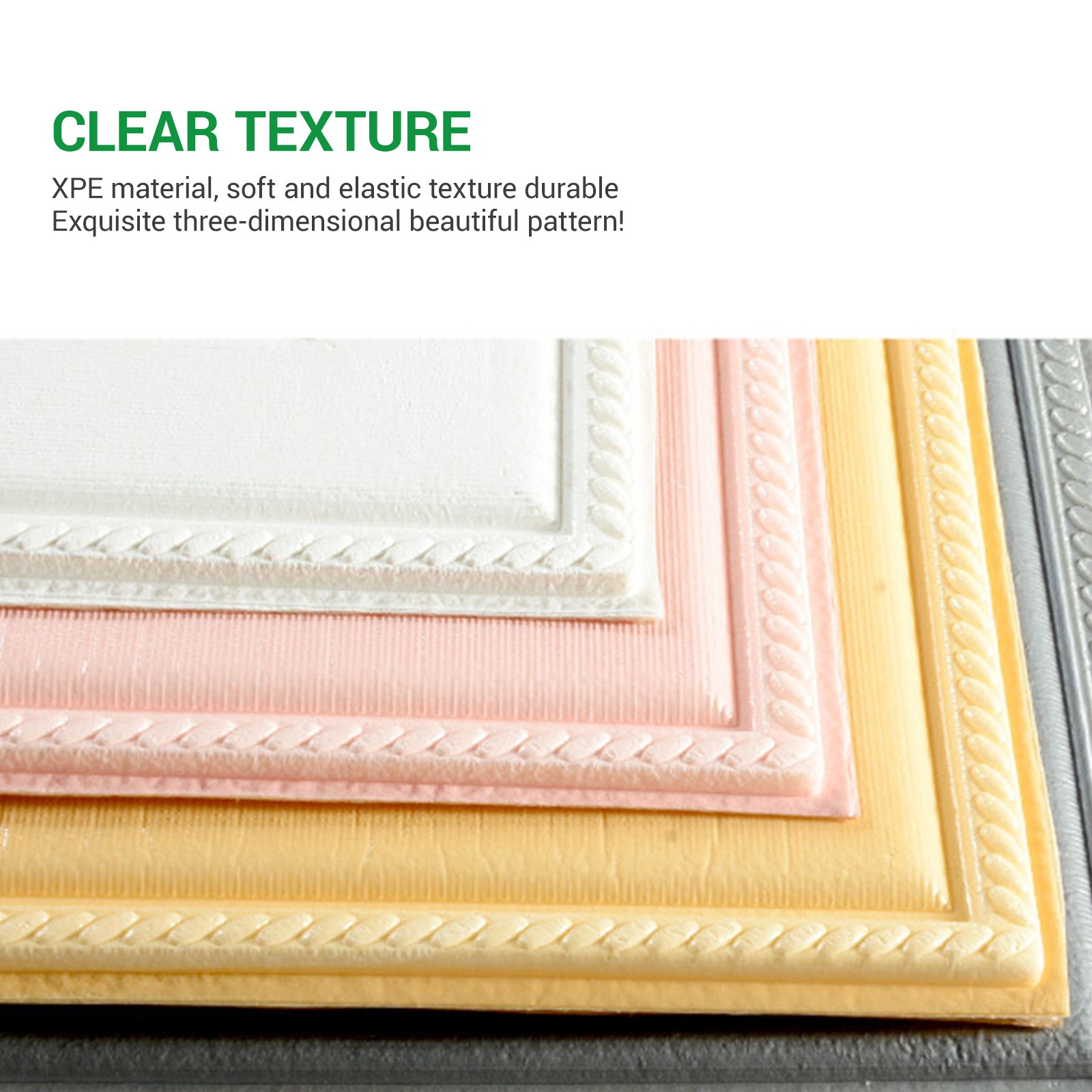 48PCS 3D Tile Wall Sticker Self Adhesive Waterproof Foam Panel Wallpapers DIY