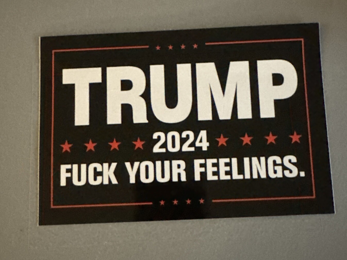 TRUMP 2024 Sticker Decal F Fxck Your Feelings – MAGA Republican Political Sign