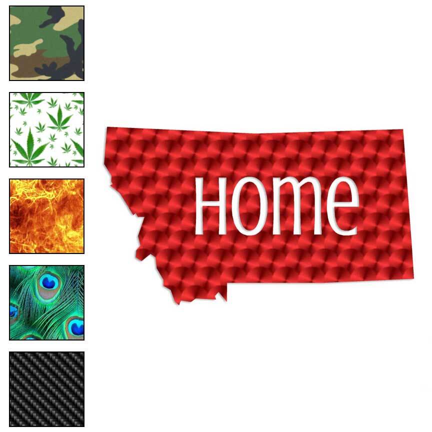 Montana Home State, Vinyl Decal Sticker, 40 Patterns & 3 Sizes, #3828