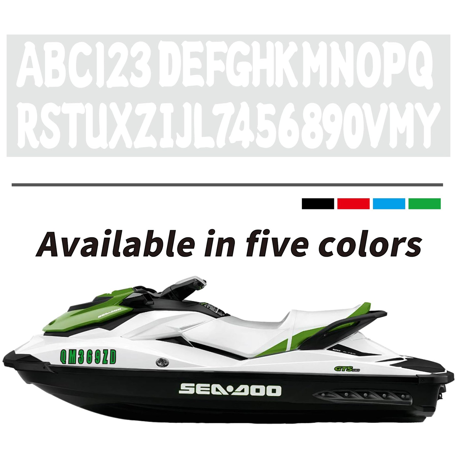 3" Registration Numbers and Letters Sticker Decal