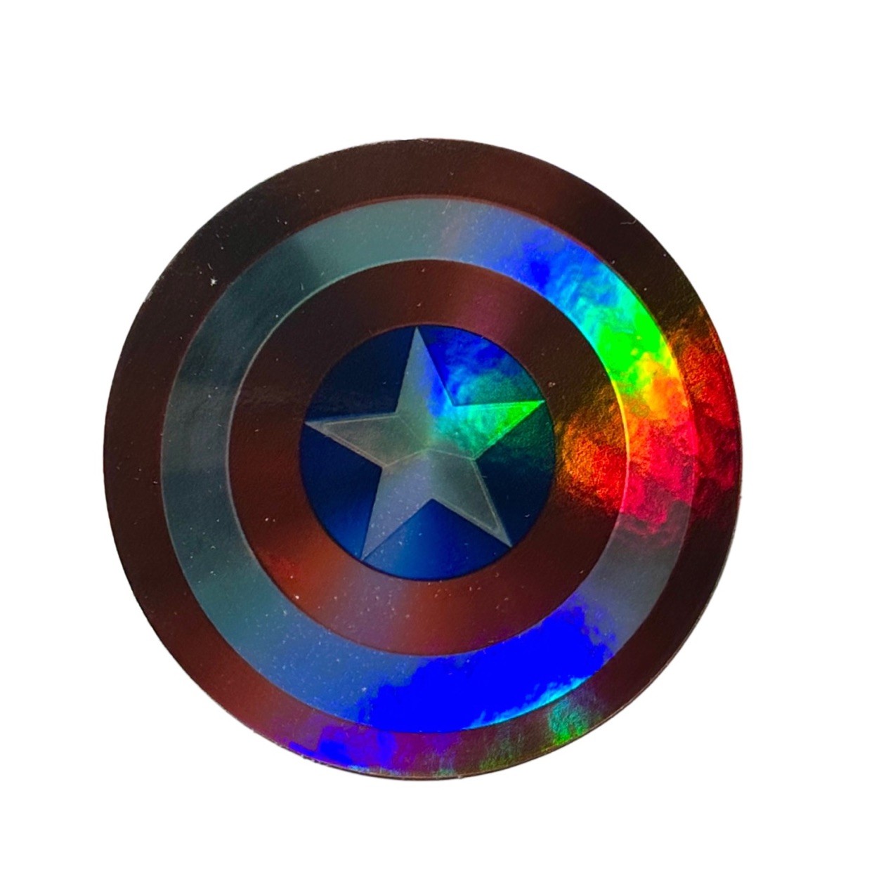 Captain America Shield Logo Comic Vinyl Hologram Decal 3” Sticker Waterproof UV