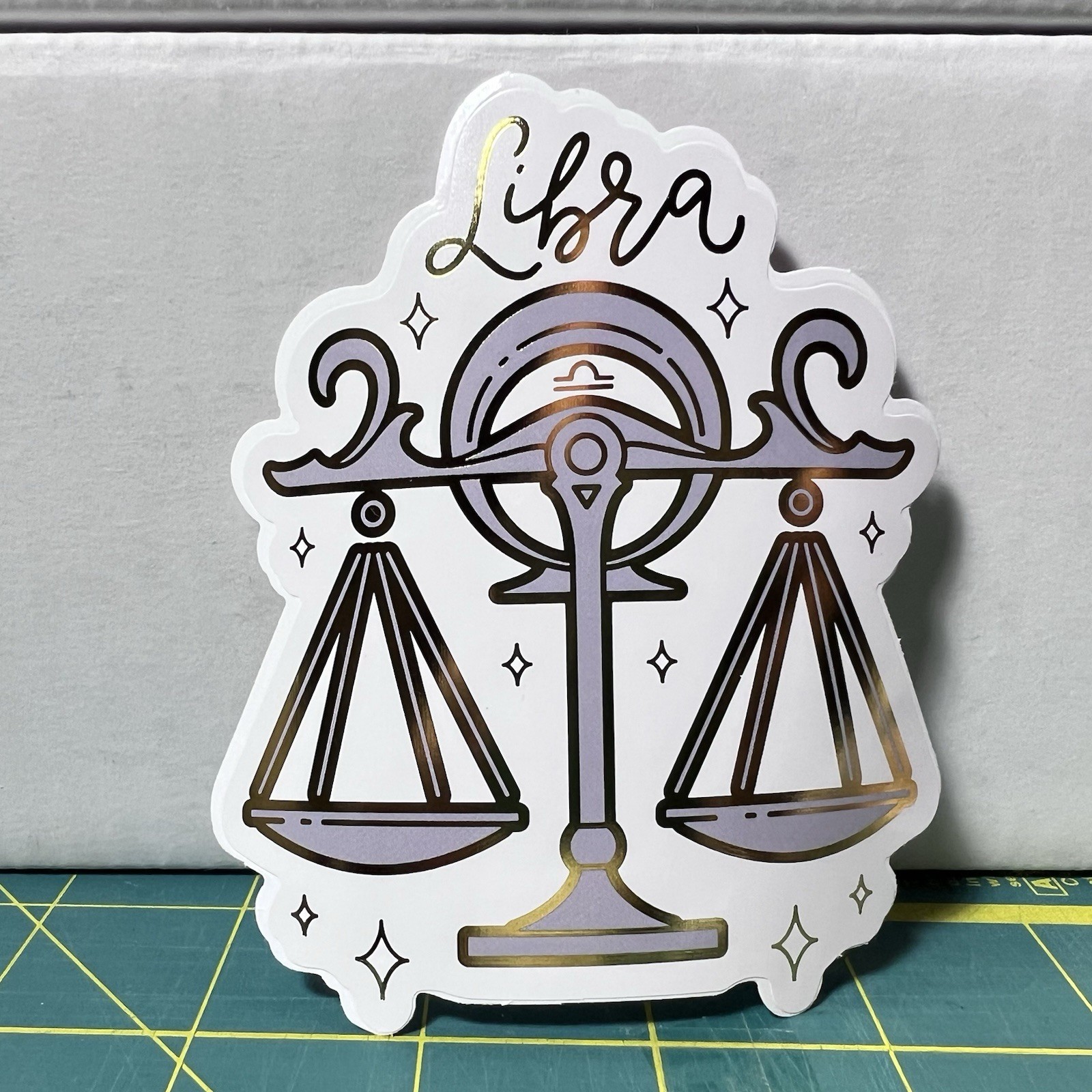 Libra Vinyl Diecut Sticker UV Fade Resistant Dishwasher Safe 3.5” X 3.5”