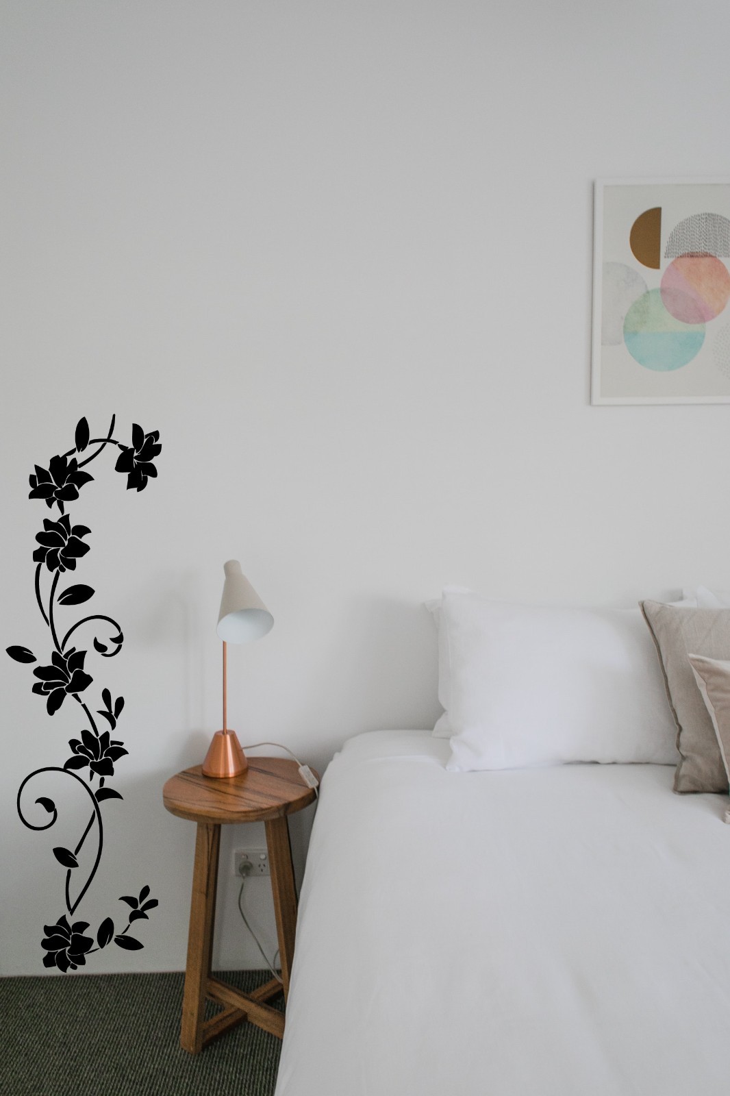 Rattan Flower Removable Wall Decal Vinyl Art Sticker Wall Decals Home Art Decor