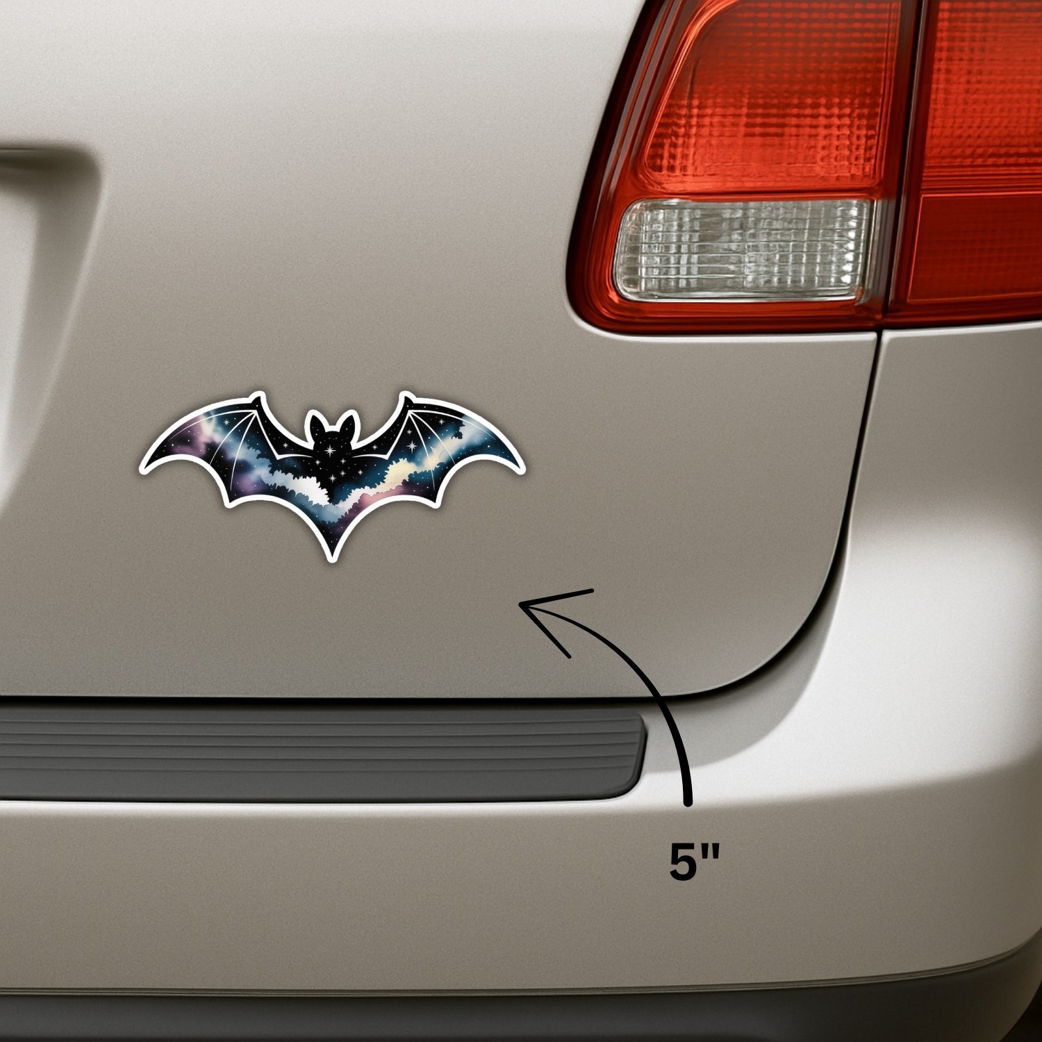 4pcs Galaxy Bat Stickers – Waterproof Vinyl Bumper Decals