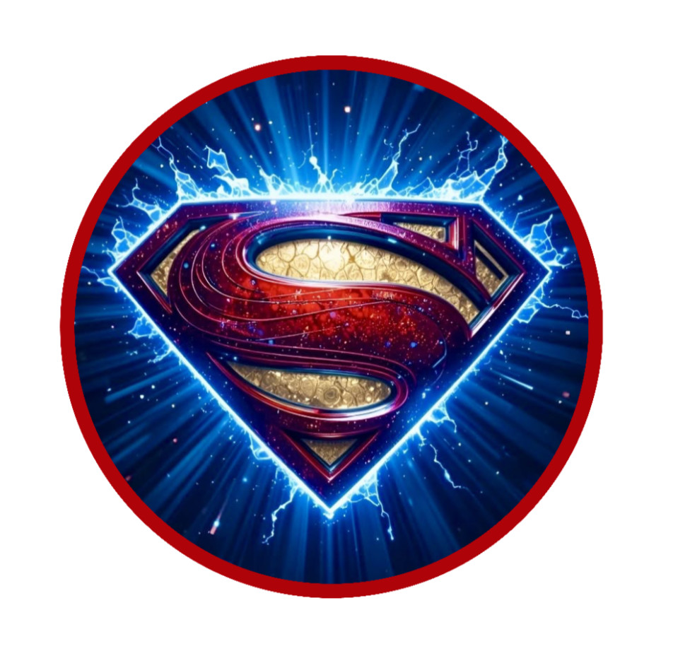Superman (Lightning Logo) 4" Vinyl Decal Handmade Vehicle Cooler Laptop Decor 26