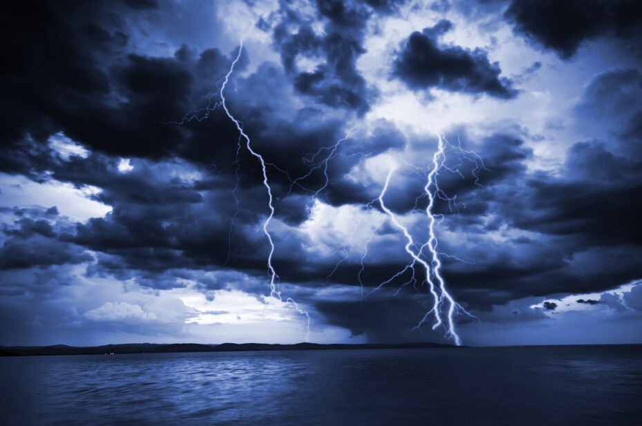 3D Ocean Surface Lightning 865 Wall Paper Wall Print Decal Wall AJ Wall Paper