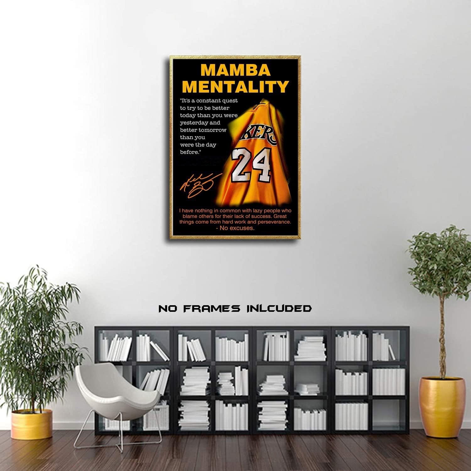 Black Mamba Inspirational Quotes Poster, Black Mamba Mentality Wall Art Decor…