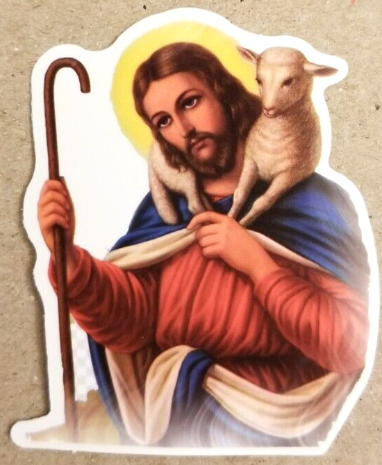 Jesus Sticker God Catholic Bible Halo Holy Rosary Christian Spiritual Religious