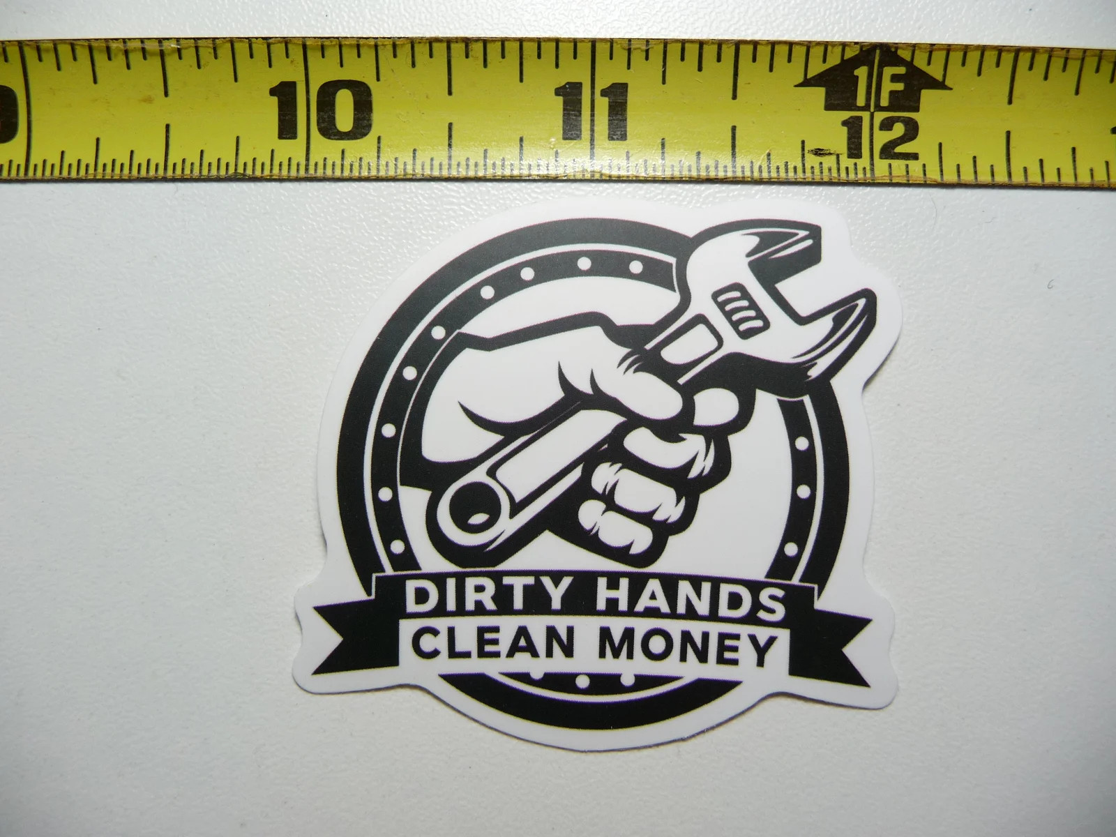 DIY MECHANIC DIRTY HANDS CLEAN MONEY SMALL STICKER DECAL FUNNY WORKER JOB