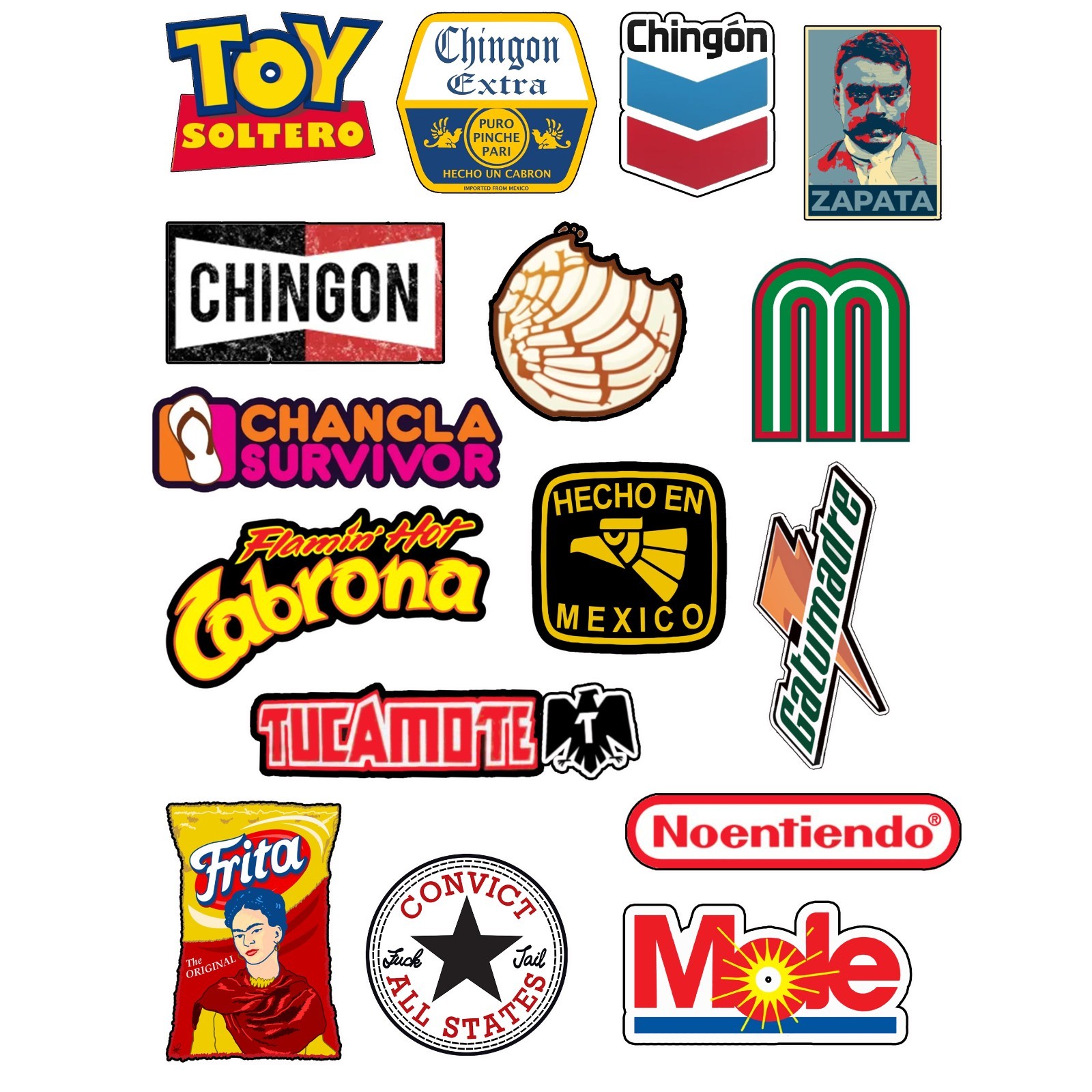 20+ mexican funny Vinyl Sticker Decal-blue collar sarcastic