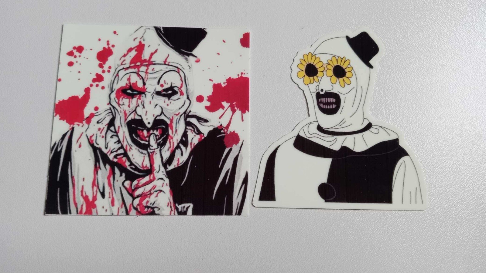 art the clown terrifier Horror 3 Inch Glow In The Dark Sticker Set Of 2
