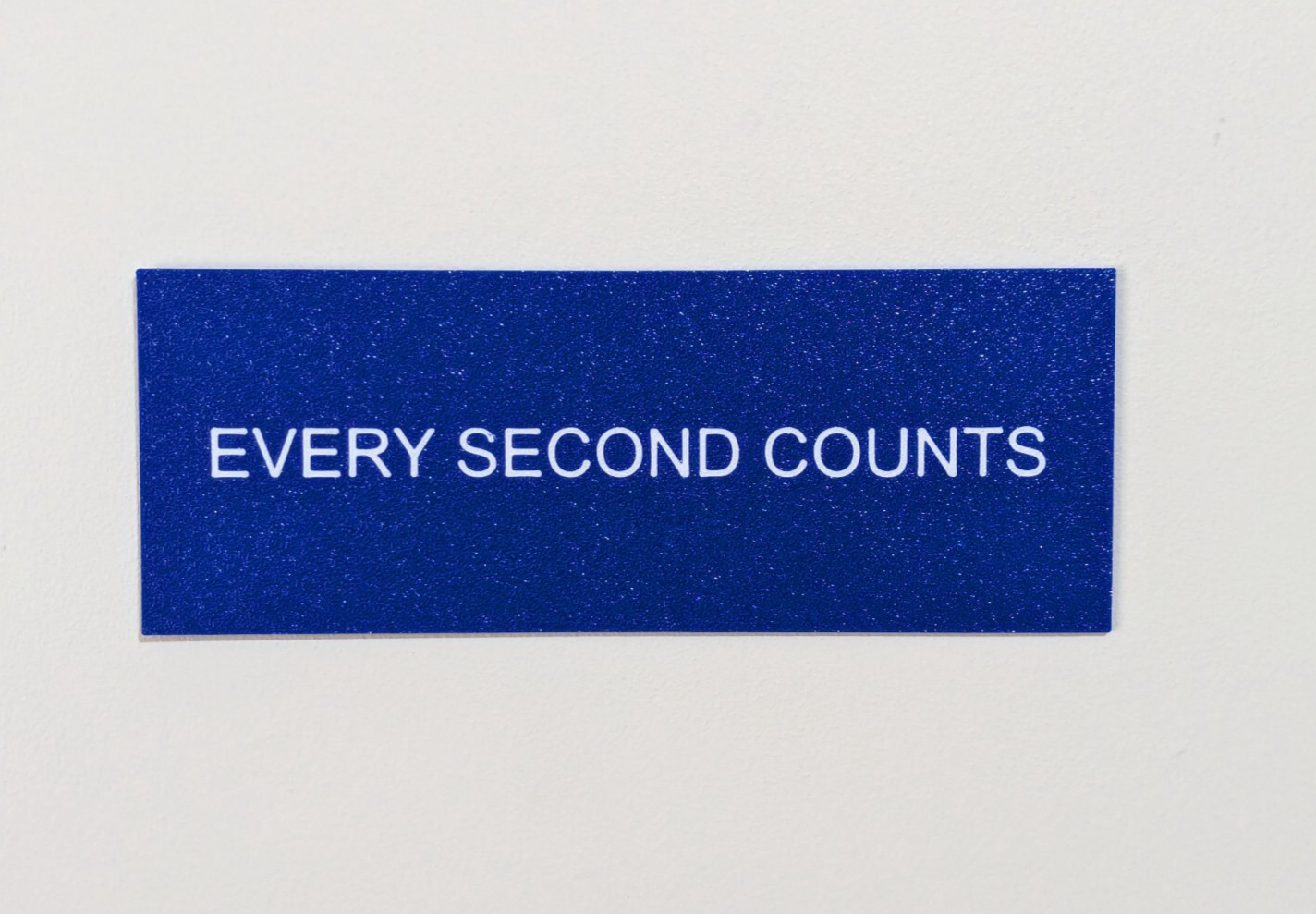 "EVERY SECOND COUNTS" DARK BLUE Sign Display The Bear Inspired TV Show Kitchen