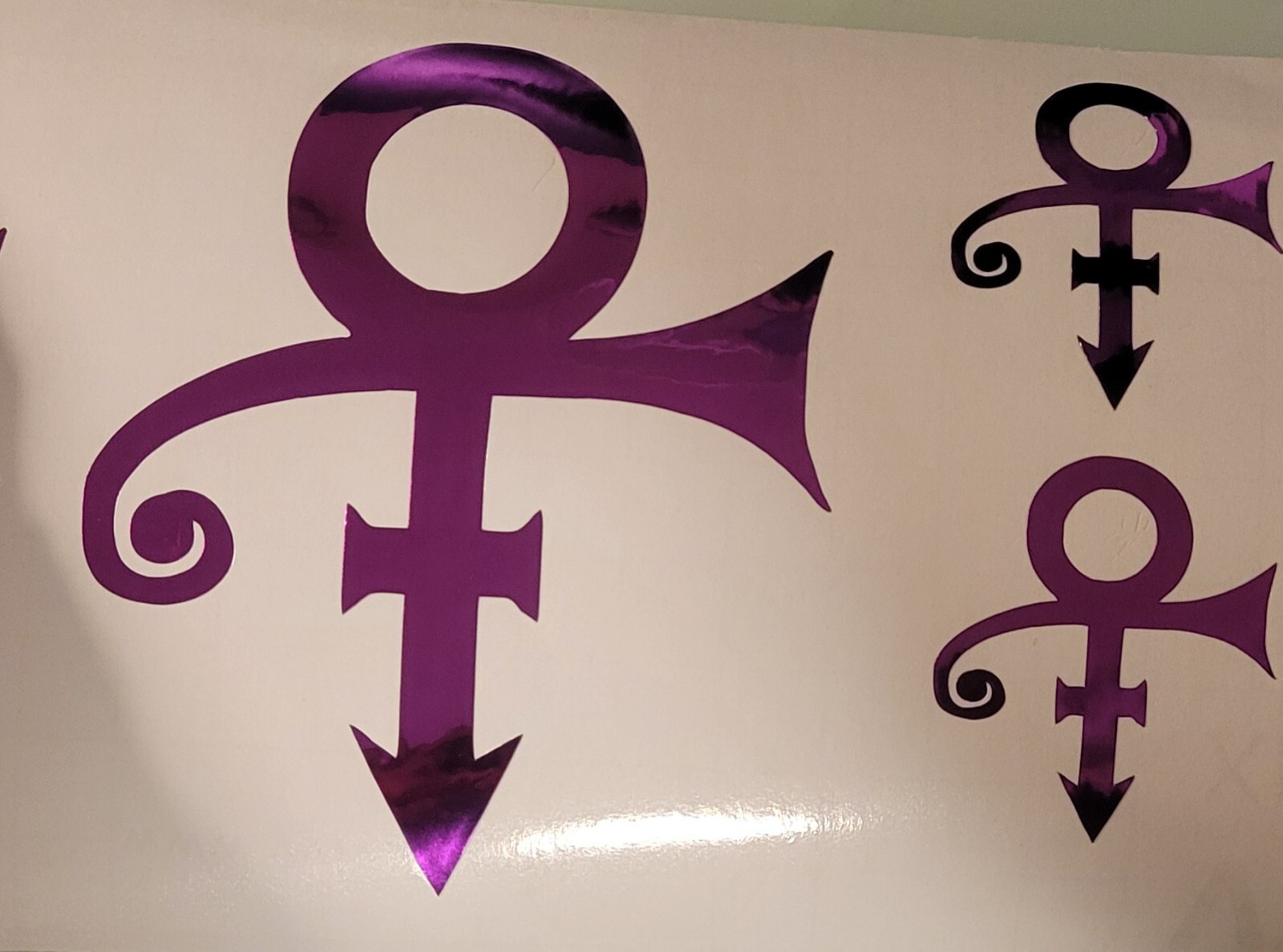 3 Music Logo Vinyl Decals (Chrome Purple) windows car truck laptops SUV