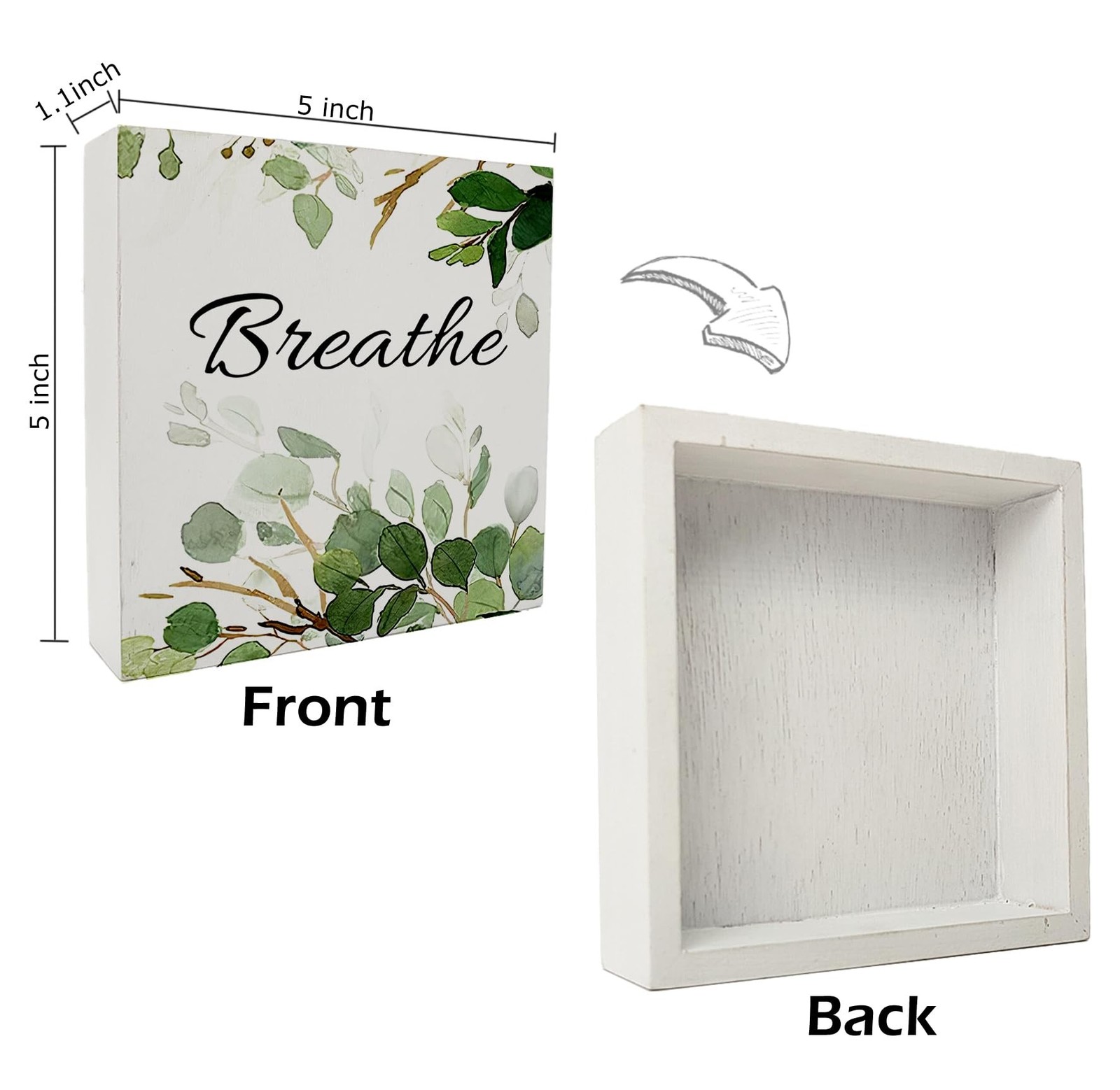kunlisa breathe Bathroom Wall Decor for Shelves, Botanical Eucalyptus Leaves …