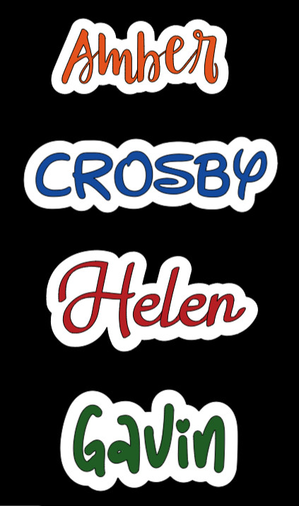 Offset/Bubble Easy Order Custom Personalized Decal/Vinyl Name Sticker- FREE SHIP