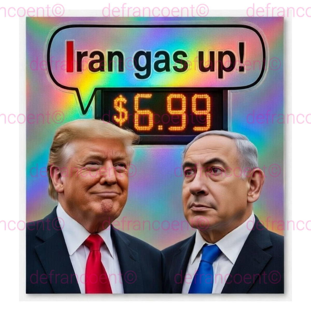 Gas Stickers Trump I Did That Gas Pump Iran Gas Prices Up! 10 pk Bibi Holo