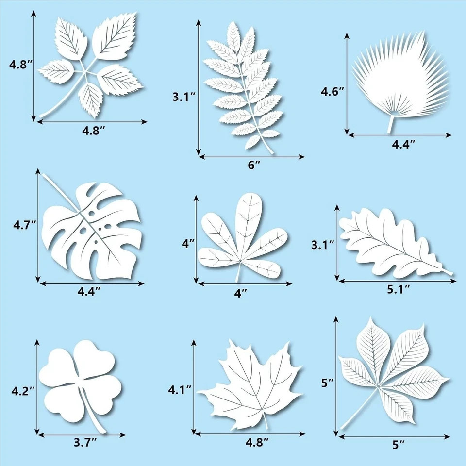 Window Decals for Bird Strikes,52 Pieces Large Leaf Shape anti Collision Window