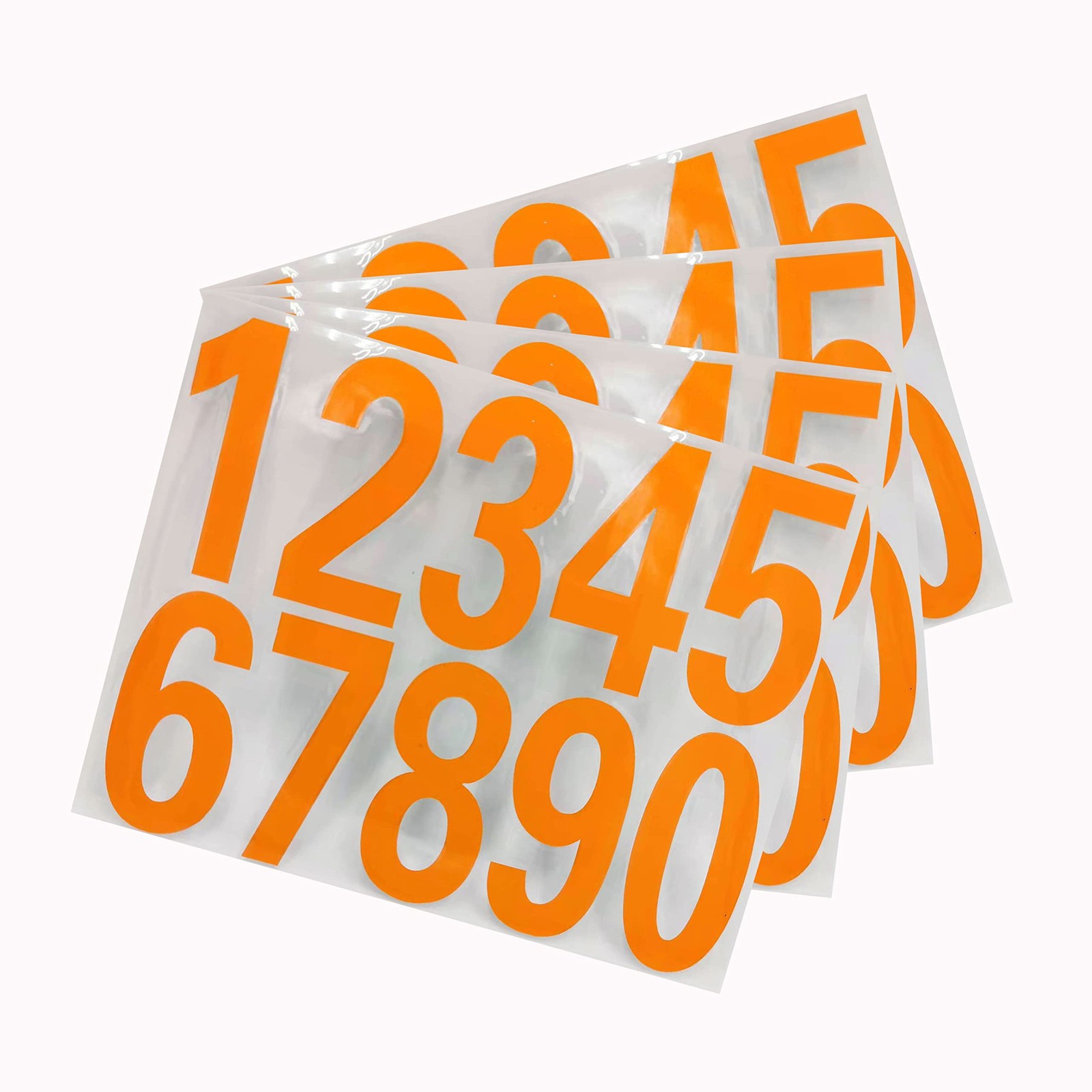 Mailbox Numbers Reflective Stickers for Outside,4 1.85"x3.82", Yellow