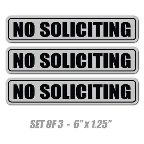 No Soliciting sticker decal window store label vinyl business no knocking door
