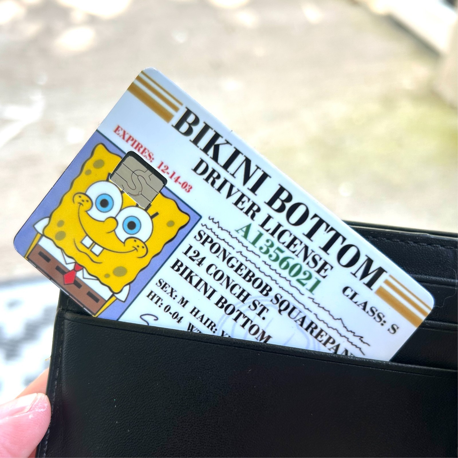 Spongebob License Credit Debit Card Skin Cover Sticker Chip Funny Decal – 2 Pack