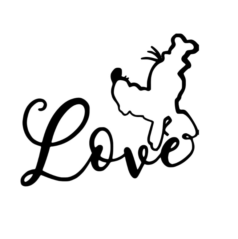 Love Goofy Vinyl Decal Sticker -Multiple Colors & Sizes- FREE SHIPPING