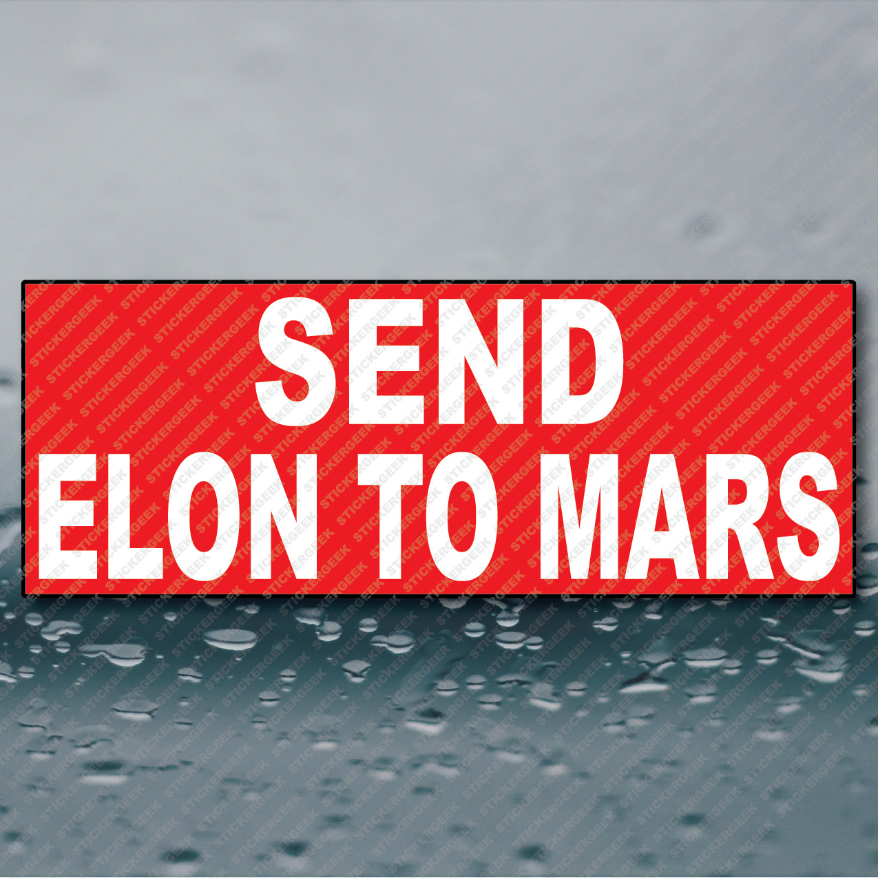 Anti Trump Send Elon To Mars Bumper Sticker Funny Prank Joke Gag 8×3