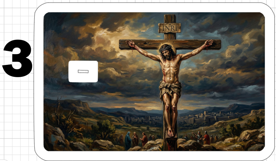 Jesus Christ Cross Painting Credit Gift Debit ATM Card Skin Sticker God Love USA