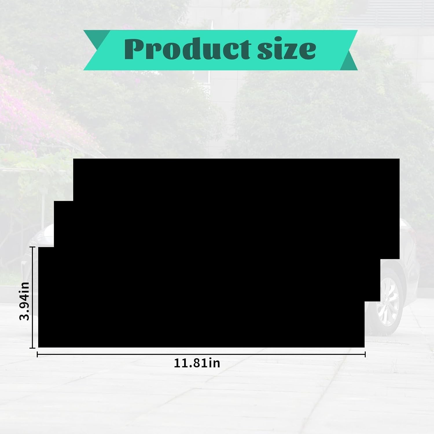"11.8"" x 4"" Bowtie Emblem Wrap Kit for Chevy Logo Overlay Vinyl Wrap Pure Blac