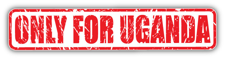 Only For Uganda Grunge Travel Stamp Car Bumper Sticker Decal