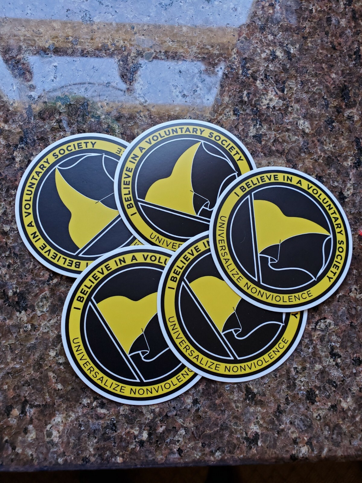 Anarcho-Capitalism Flag 3" sticker Pro Liberty 🗽 Voluntary Society Sovereign