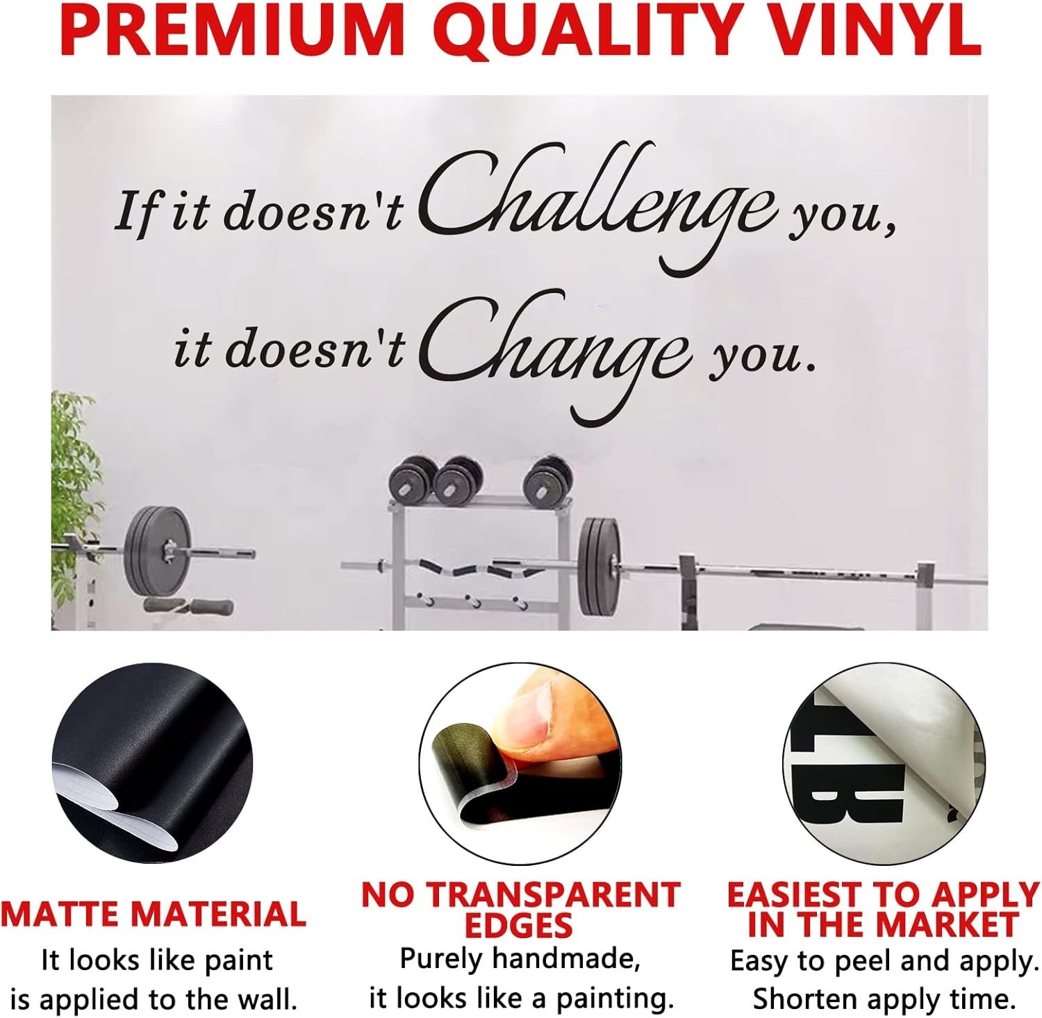 Inspirational Wall Decals, Wall Stickers for Office, (Easy to Install), X-Large
