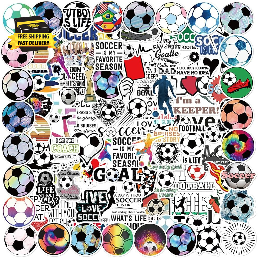 150 PCS World Cup Football Soccer Stickers Soccer Sports Stickers Vinyl Waterpro
