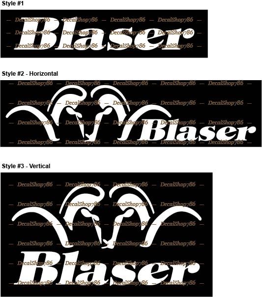 Blaser Firearms – Hunting/Outdoor Sports – Vinyl Die-Cut Peel N' Stick Decals