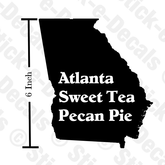 GEORGIA STATE PRIDE Customizable Decal Personalize Food Teams Pecan Pie Atlanta