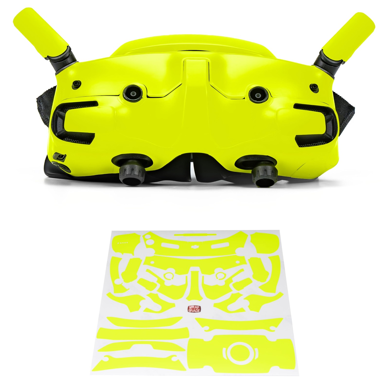 "Skin Stickers for DJI Goggles 3 – Neon Yellow Wraps & Protection"