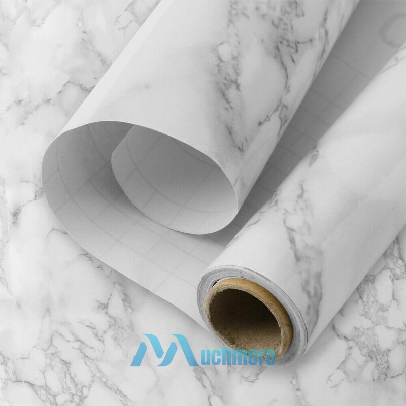 10ft Self Adhesive Wallpaper Roll Marble Paper Peel & Stick Kitchen Countertop