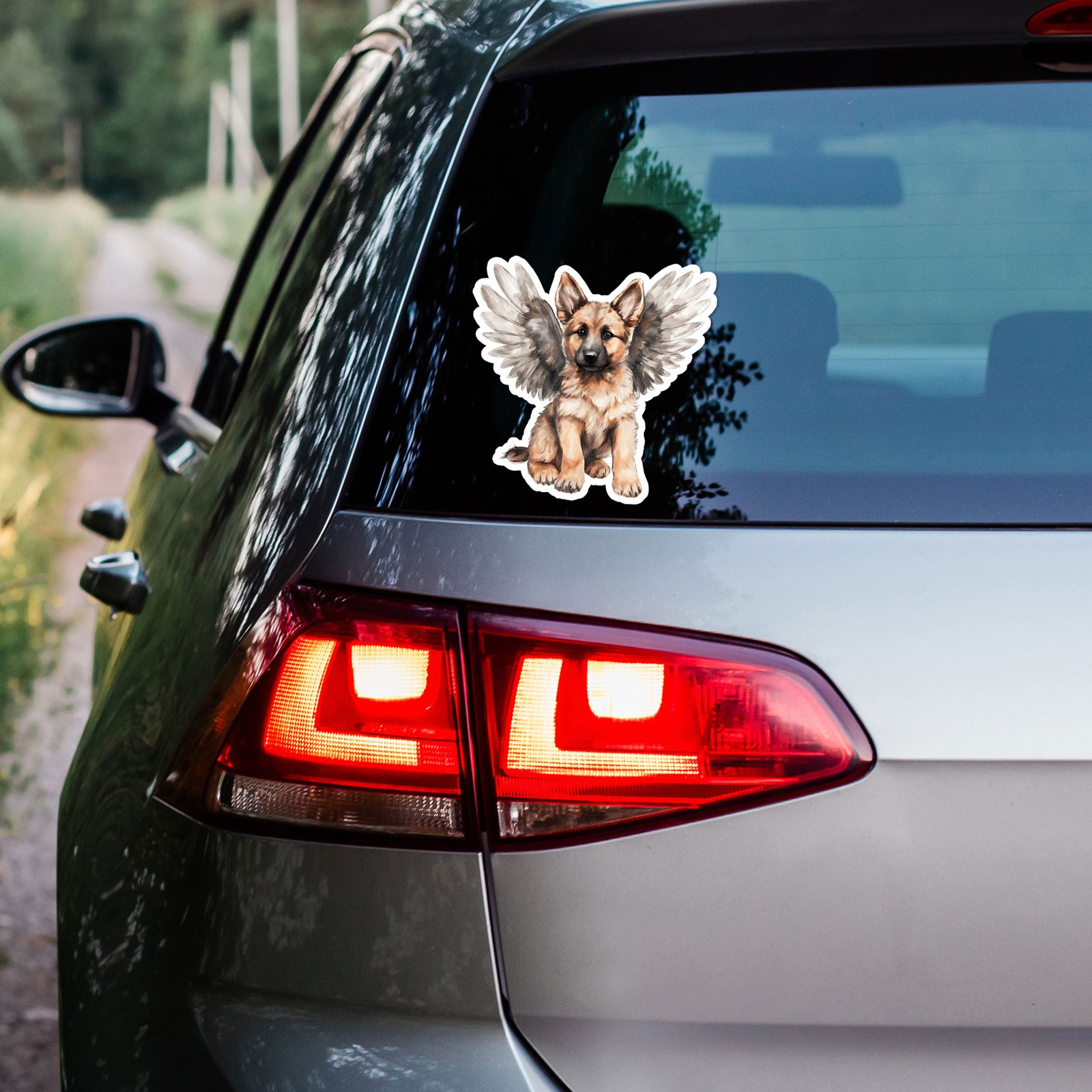 German Shepherd Angel – Vinyl Decal Sticker – Car Window Laptop – ebn9780
