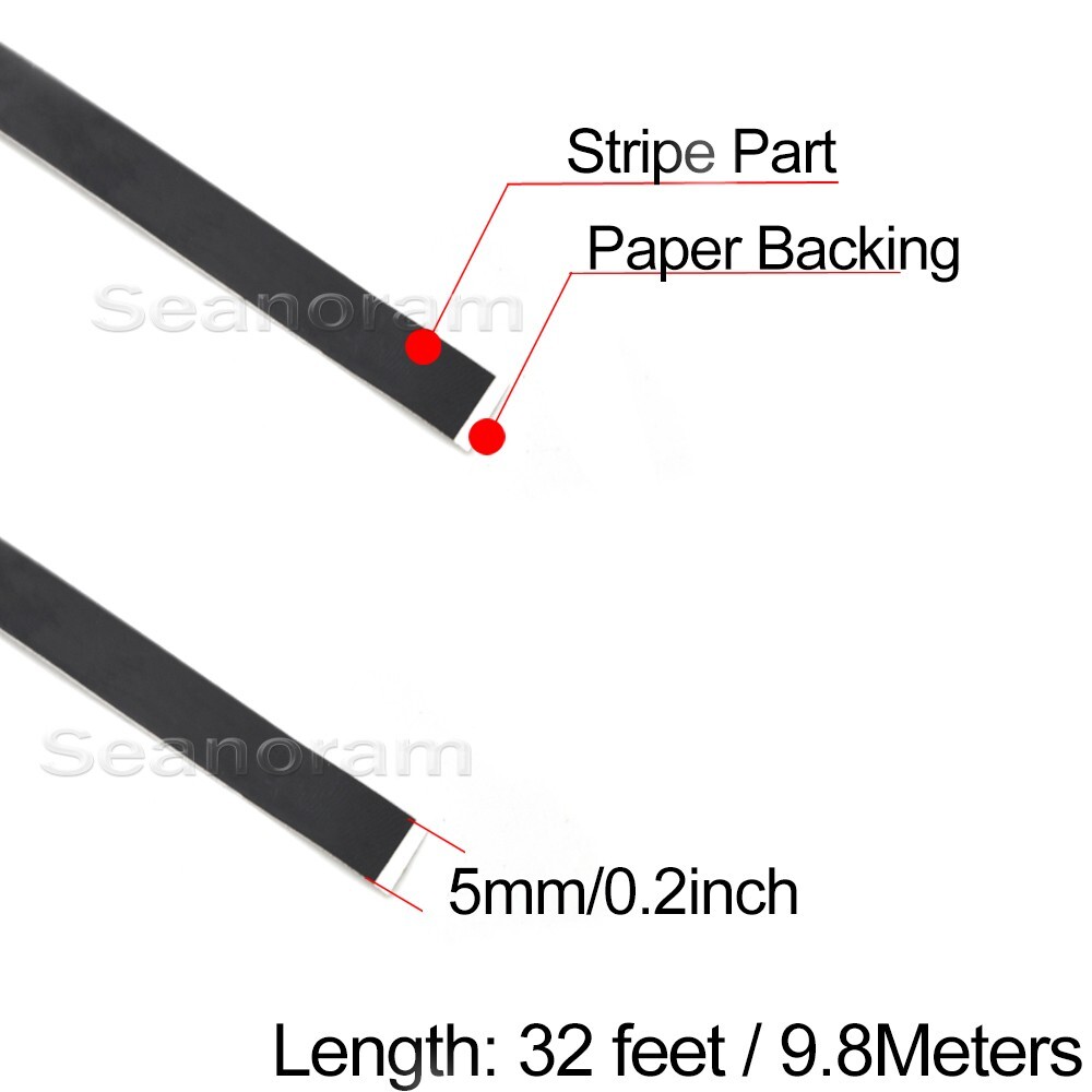 1/5" 5mm Black DIY Home Shop Bar Pinstriping Pin Stripe Decal Vinyl Tape Sticker
