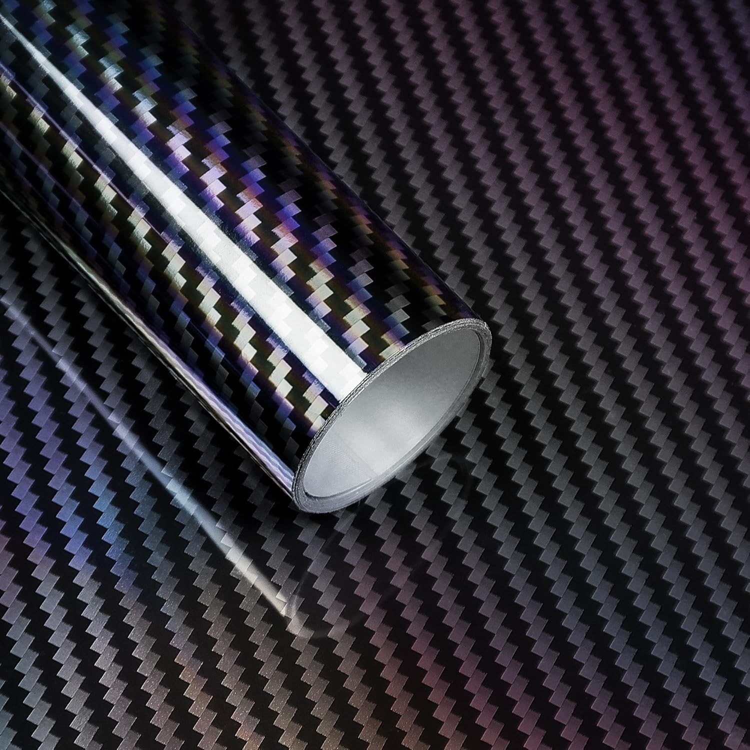 Carbon Fiber Vinyl Wrap High Gloss Self Adhesive Car Decoration
