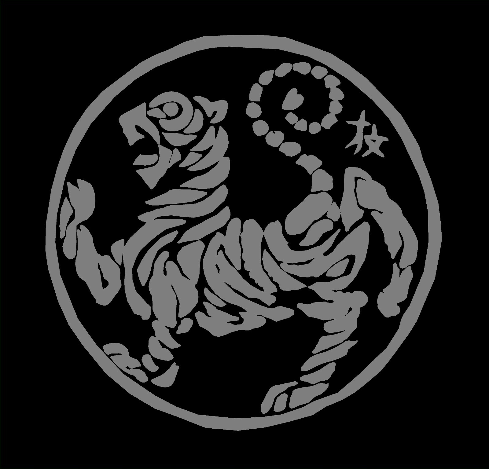 Karate Shotokan Tiger Decal martial arts vinyl sticker car Dojo window graphic