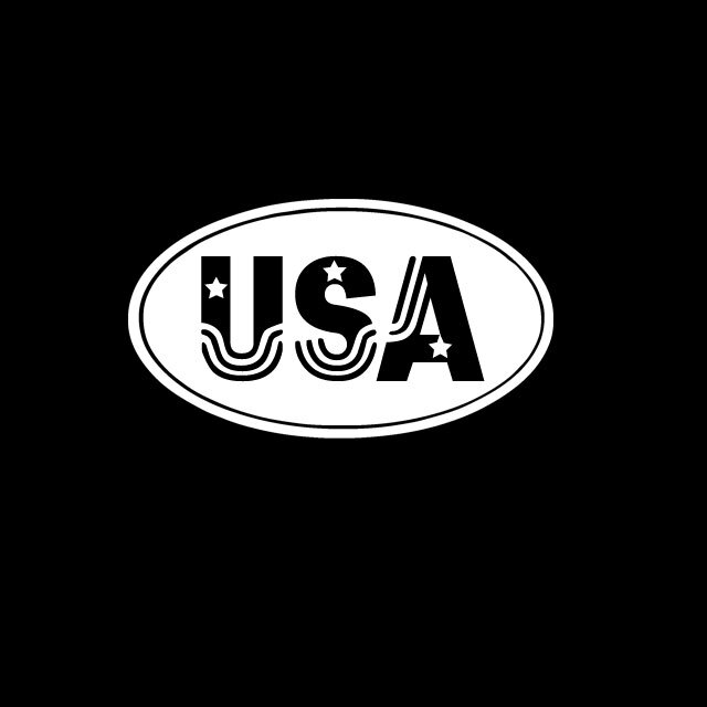 USA United States of America OVAL Vinyl Decal Sticker – FREE USA SHIPPING