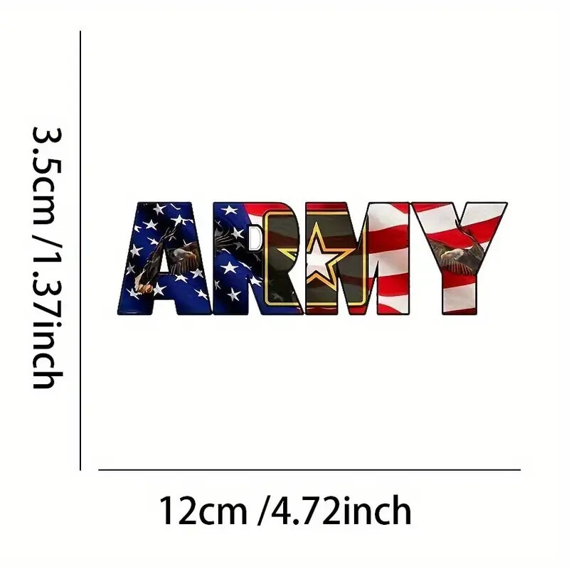 Army Vinyl Decal – American Flag and Star – NEW