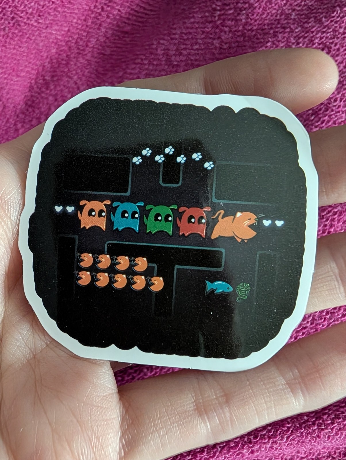 Pac-Man Sticker – Retro Arcade, Video Game, Blinky, Ghost, Pinky, Clyde