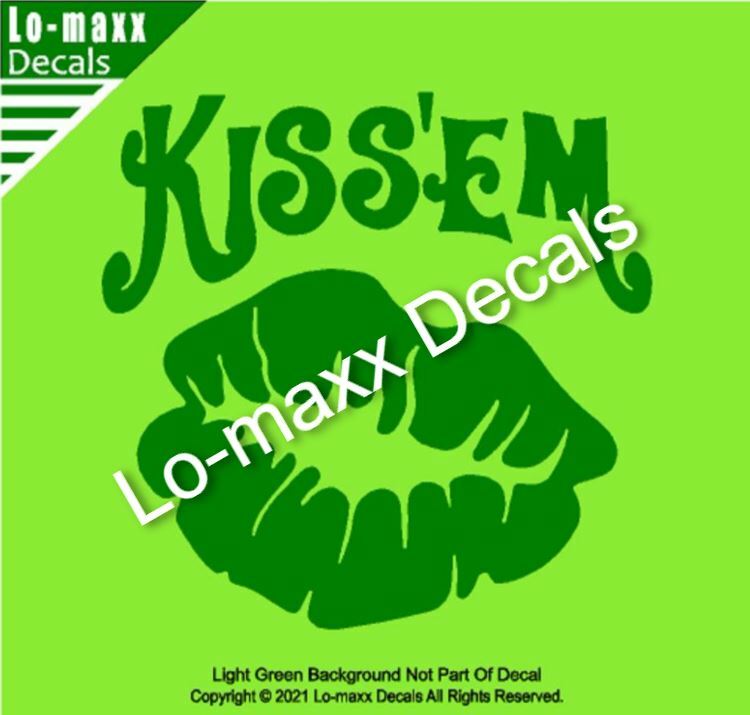 KISS’EM Kissing Hot Lips Original Design Superior Quality Die Cut Vinyl Decal