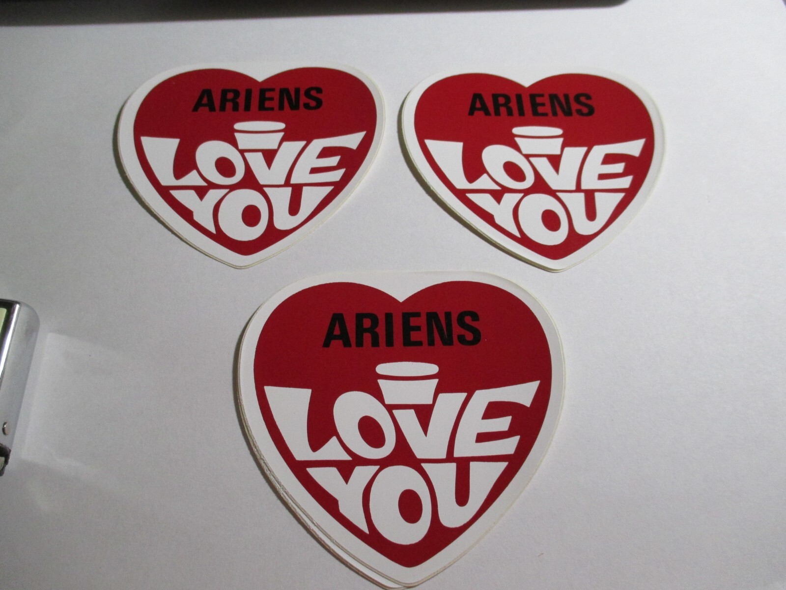 Vintage 3 Ariens I Love You Stickers Snowmobile Sled Snow Machine 3 x 3 Inches